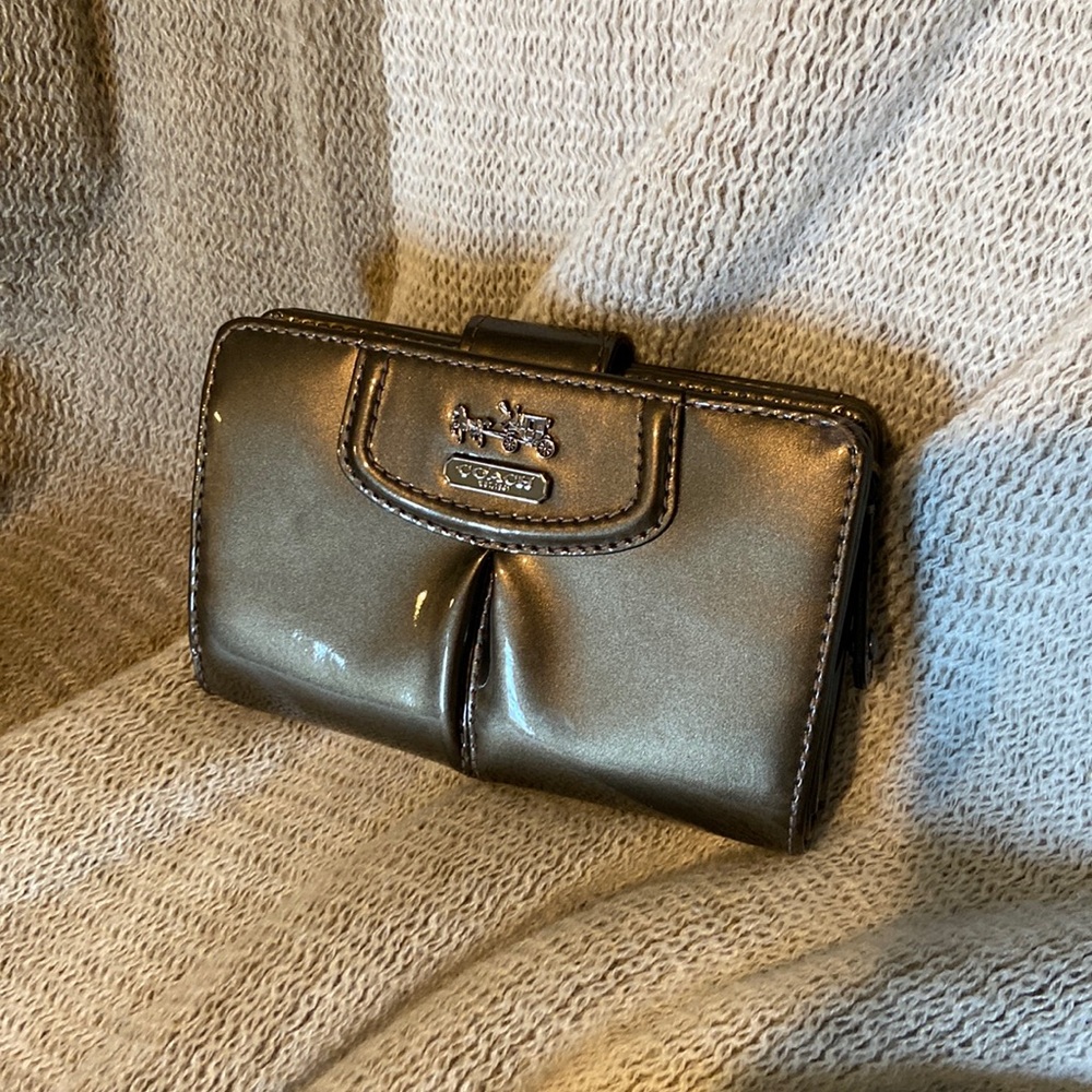 Coach Patent Leather Bi-Fold Wallet